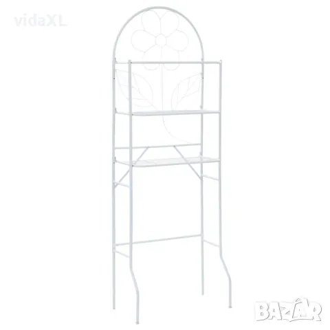 vidaXL Свободностоящ стелаж за баня, бял（SKU:246723, снимка 1