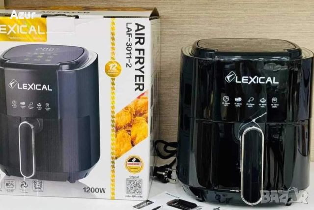 Фритюрник с горещ въздух Lexical Airfryer LAF-3011-1/2 1200W 3.5L бял/черен, снимка 1 - Фритюрници - 45639819