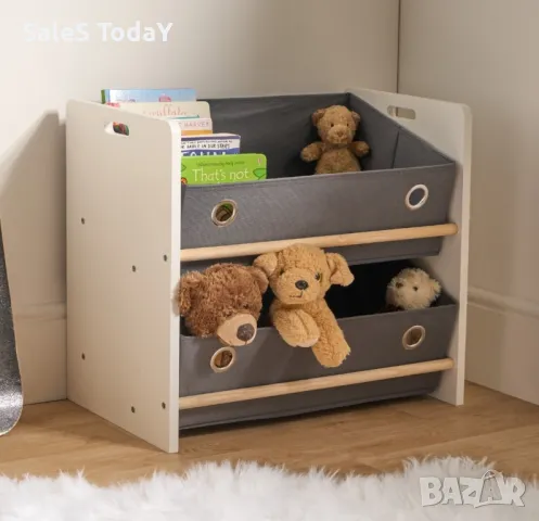 Етажерка с два текстилни Рафта, 55x35x50cm 