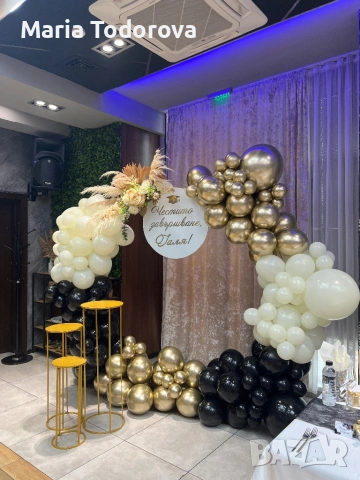 Арка за балони под наем- украса за кръщене, абитуриентски бал, юбилей, сватба, снимка 4 - Декорация - 40365374