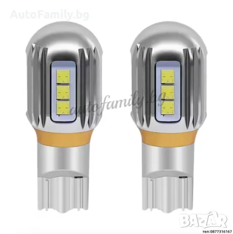 LED крушки за заден ход Canbus T15 12smd - A37, снимка 1 - Аксесоари и консумативи - 48568615