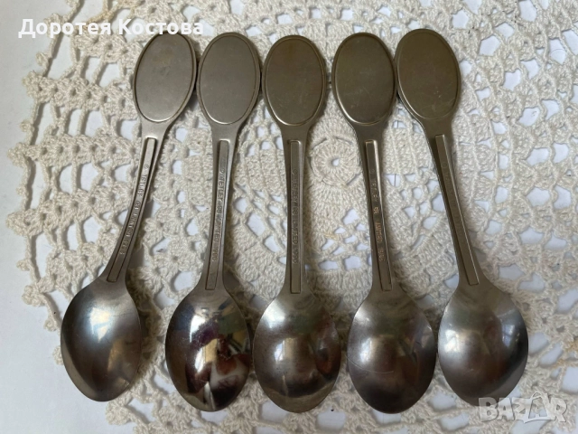 Красиви детски лъжички от Англия с маркировки, снимка 7 - Антикварни и старинни предмети - 51457165