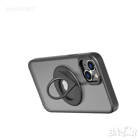 Удароустойчив калъф Techsuit MagSF Ghost Holder за iPhone 15 Plus, Черен, снимка 2 - Калъфи, кейсове - 47916452