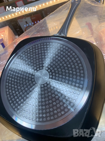 Професионален грил тиган Brio Metallica, с незалепващо покритие, индукционен, 28х28см, снимка 7 - Съдове за готвене - 52117223