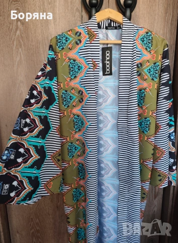 Boohoo ново кимоно плажно парео с флорален принт, снимка 11 - Бански костюми - 53917043