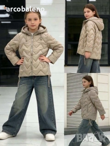 Пролетно яке с качулка за момичета, 2цвята , снимка 2 - Детски якета и елеци - 53433926