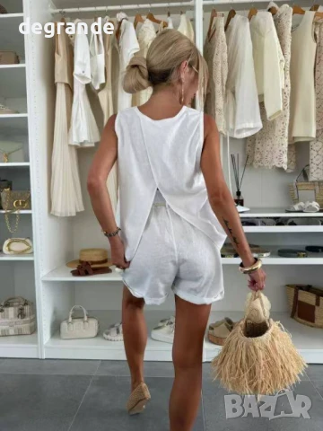 Дамски комплект ЛЕН наличен в три цвята, снимка 3 - Комплекти - 50926630