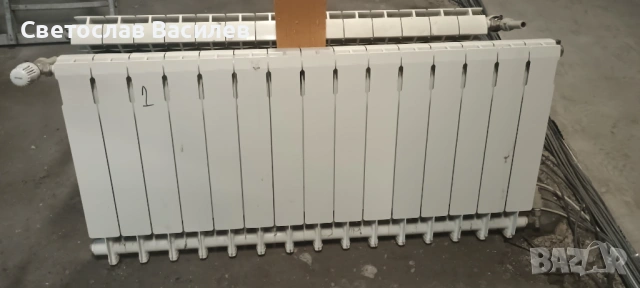 Продавам алуминиеви радиатори за парно - запазени, снимка 1 - Радиатори - 53146900