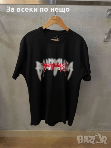 Balenciaga Мъжка Черна Тениска👕Мъжка Блуза С Къс Ръкав В Черен Цвят Код MensPoint76, снимка 3 - Тениски - 53716698