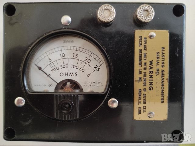 Американски галванометър за бластиране:, снимка 4 - Антикварни и старинни предмети - 46050655