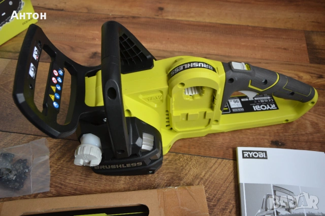 Акумулаторен безчетков верижен трион Ryobi 18V , снимка 4 - Други инструменти - 53841068