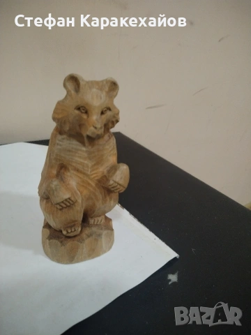 Дърворезба мечка , снимка 2 - Декорация за дома - 53613489