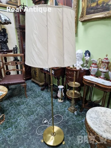 Чудесна антикварна немска бронзова подова лампа , снимка 2 - Настолни лампи - 50152747