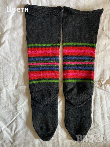 Автентични, вълнени чорапи за носия от Плевенския регион. ❤️, снимка 4 - Антикварни и старинни предмети - 45237207