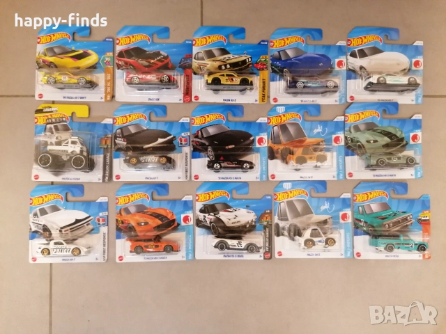 Mazda Hot Wheels лот 1:64 – RX-7, MX-5, RX-3, Autozam, REPU 