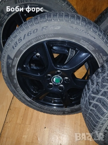 Лети джанти със зимни гуми 5×100 57.1ц.о. шкода, снимка 13 - Гуми и джанти - 53980024