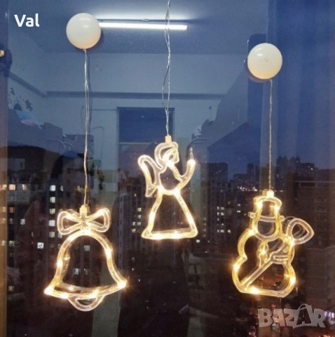Коледна залепваща се украса с LED светлини-1бр. , снимка 6 - Декорация за дома - 52525681