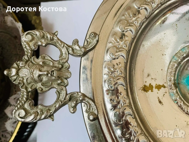 Красива фруктиера на столче от Англия с 2 дръжки, снимка 12 - Антикварни и старинни предмети - 53473729