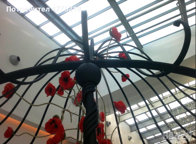 Ръчно кована метална беседка / арка за сватби, събития и градина – разглобяема, снимка 12 - Градински мебели, декорация  - 53947952