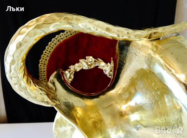 Царска бронзова кана за вино 3 л.,позлата. , снимка 7 - Антикварни и старинни предмети - 52806113