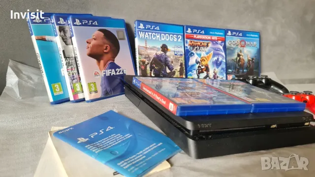 Playstation 4 slim 1 TB + 2 джойстика, снимка 7 - PlayStation конзоли - 49313364