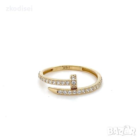 Златен дамски пръстен Cartier 1,,51гр. размер:55 14кр. проба:585 модел:24270-1, снимка 1 - Пръстени - 46188622