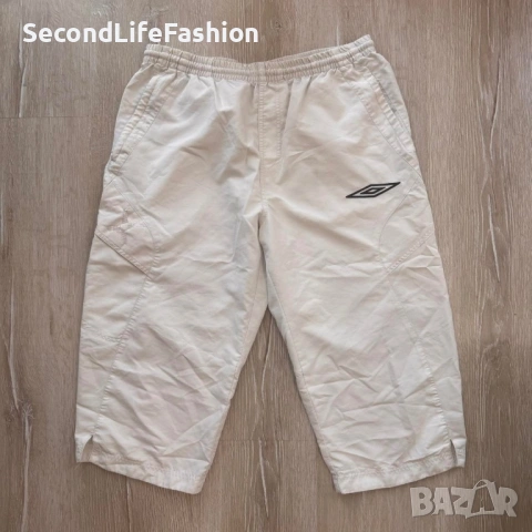 Мъжки спортен панталон Umbro 3/4, размер L бял винтидж спортен