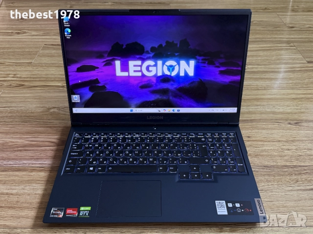 165Hz Legion 5`Ryzen 5600H/RTX 3070/32GB RAM/512GB SSD/Бат 6ч, снимка 2 - Лаптопи за игри - 52717703