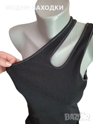 Черна,Рипсена,Рокля, снимка 3 - Рокли - 50094650