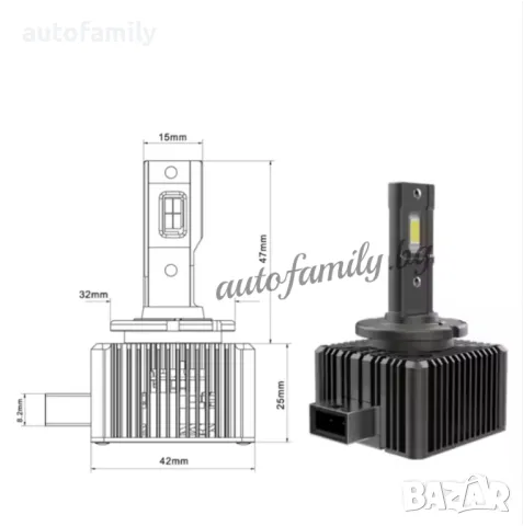 D1S Canbus LED, 6000k, 70W, яркост 4300 Lm, 12V, снимка 4 - Аксесоари и консумативи - 48728713