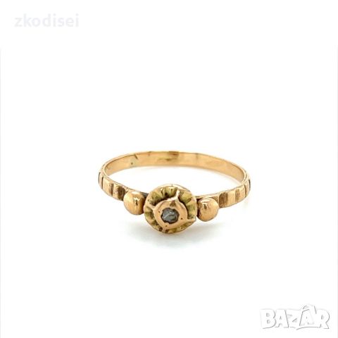 Златен дамски пръстен 2,05гр. размер:56 14кр. проба:585 модел:23591-1, снимка 1 - Пръстени - 45408418