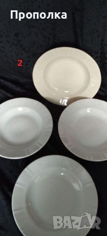 Пет вида бели чинии Номерирани на снимки, снимка 6 - Чинии - 45403039