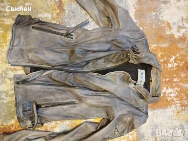 Дамско байкър кожено яке Freaky Nation XS , снимка 7 - Якета - 52352383