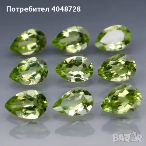 9бр. Естествен Перидот - 3.52ct. - Пакистан, снимка 1 - Други - 47319179