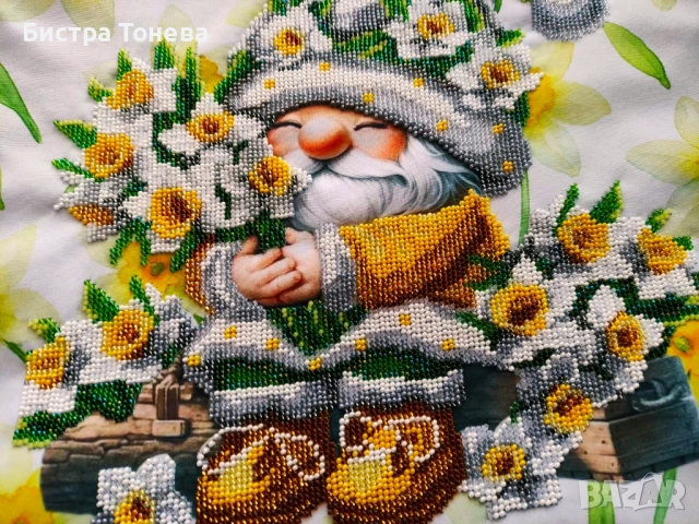 Чанта нашита с мъниста, снимка 2 - Чанти - 53294654