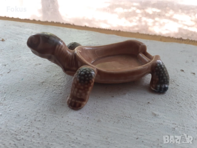 Костенурка от стар английски порцелан, снимка 2 - Антикварни и старинни предмети - 53456973