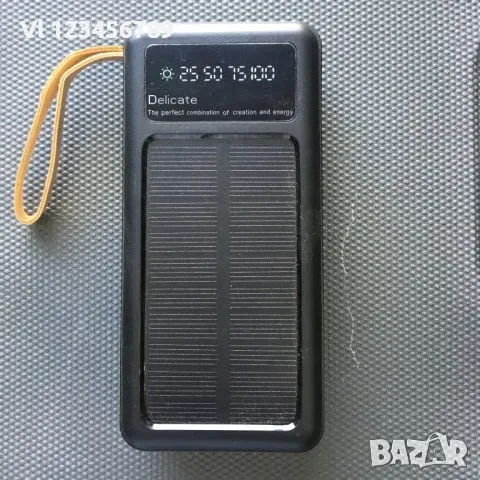 10 000 mAh Соларна батерия с LED диспей - Power Bank KLGO KP-97 с 4 вградени кабела, снимка 5 - Външни батерии - 48636292