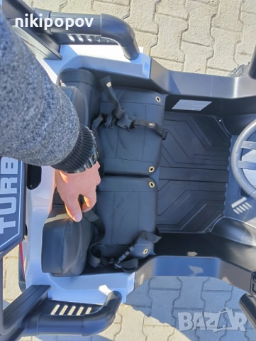 F1 Двуместен акумулаторен джип TURBO 4x4 зелен, снимка 9 - Други - 53849948