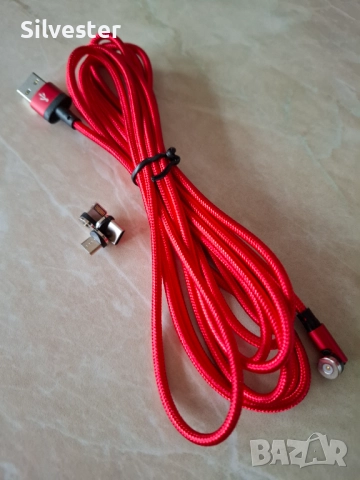 USB магнитни кабели за зареждане на телефон, 1 и 3м., снимка 2 - USB кабели - 47207940