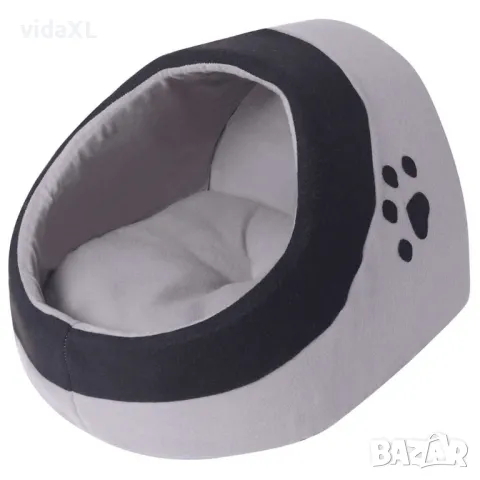 vidaXL Къща за котка, сиво и черно, L(SKU:131369), снимка 1 - За котки - 48692631