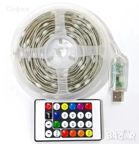 RGB LED Магическа светлинна лента с дистанционно и Bluetooth управление с проложение, снимка 4 - Лед осветление - 48197762