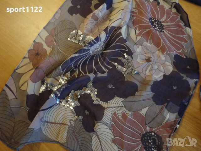 Pink Soda/100% коприна/дамски шал, снимка 4 - Шалове - 53233572