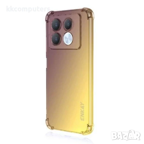 Infinix Note 40 Pro 4G Удароустойчив ENKAY Силиконов Калъф и Протектор, снимка 3 - Калъфи, кейсове - 50767483