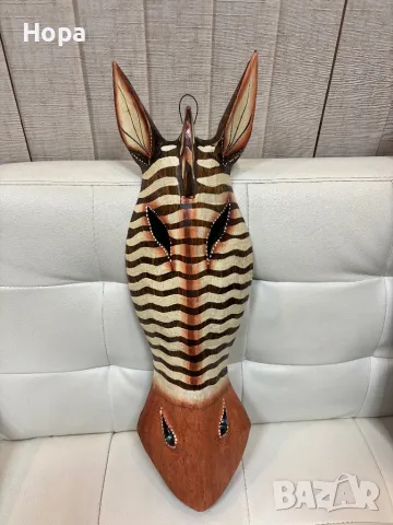 Маска за стена от дърво 50см., снимка 2 - Пана - 49774090