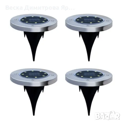 Соларна градинска лампа 8 LED, снимка 3 - Соларни лампи - 49011510