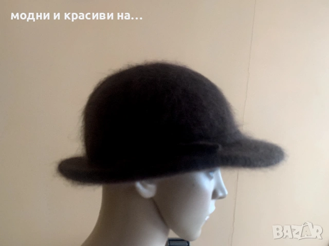 Дамски шапки федора- бордо и шоколадово кафяво, снимка 6 - Шапки - 53258018