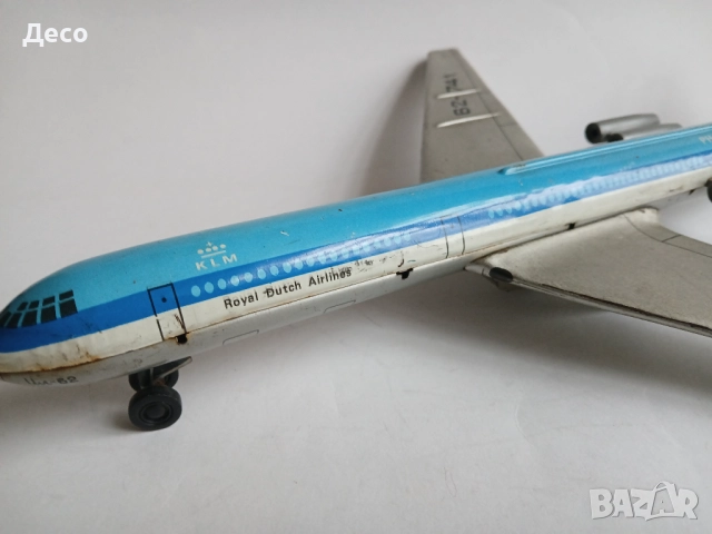Стара ламаринена играчка самолет ИЛ-62 Кралски авиолинии., снимка 5 - Колекции - 52466632