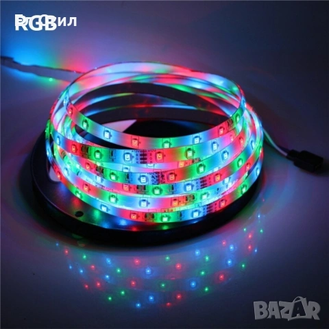 Лента с RGB LED диоди и дистанционно управление 5 метра, подходяща за кухненско осветление, снимка 6 - Лед осветление - 53866499