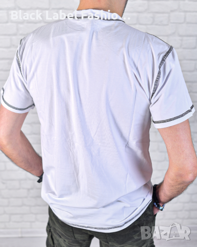 Мъжка тениска-бяла(код:BL-9255), снимка 2 - Тениски - 45005339