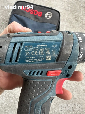 Bosch GSR 12V-15 винтоверт, снимка 4 - Винтоверти - 52898678